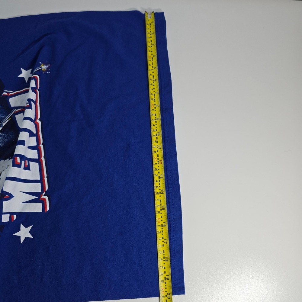 Merica Tank Top Men Large Blue Patriotic Eagle 4th of July Patriotic Summer Rack - Picture 11 of 11